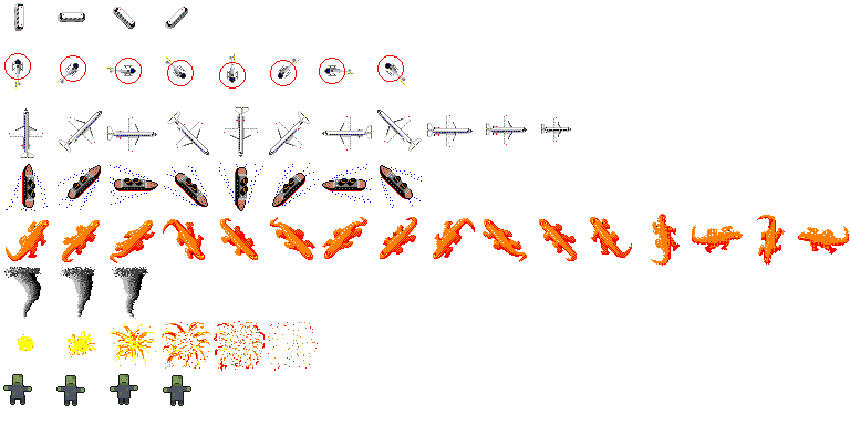 These are the game's sprites